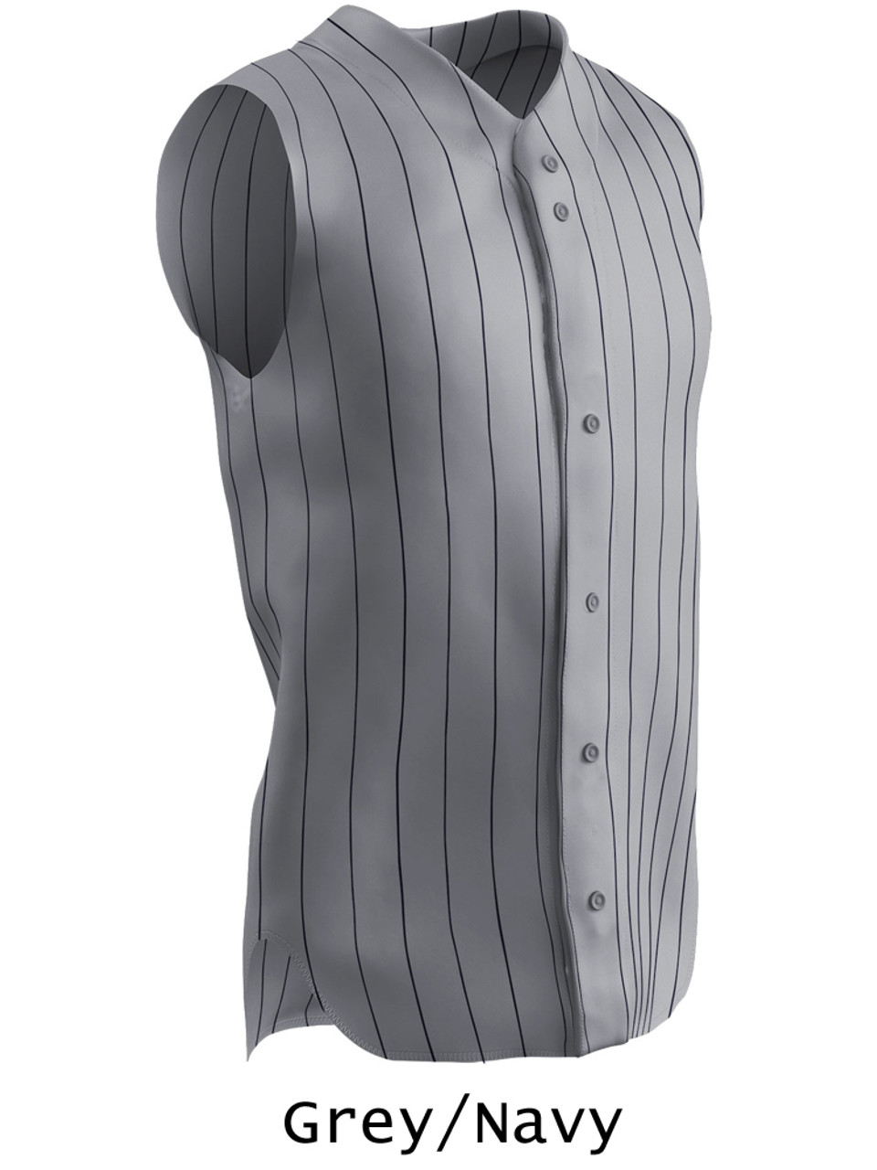 Elite Pinstripe BB Jersey SS No-Button - Adult & Youth