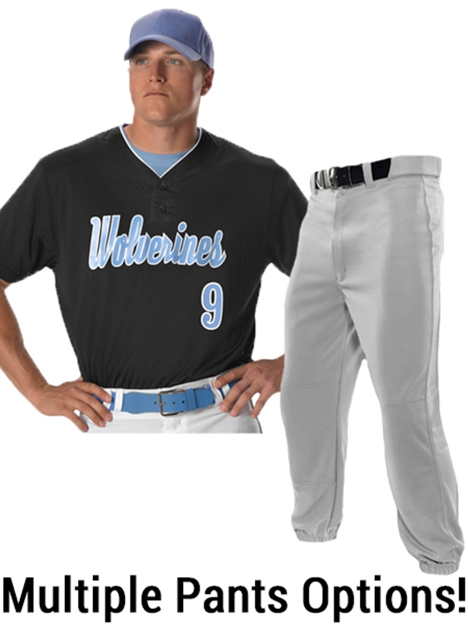 Adult Full Button Lightweight Baseball Jersey