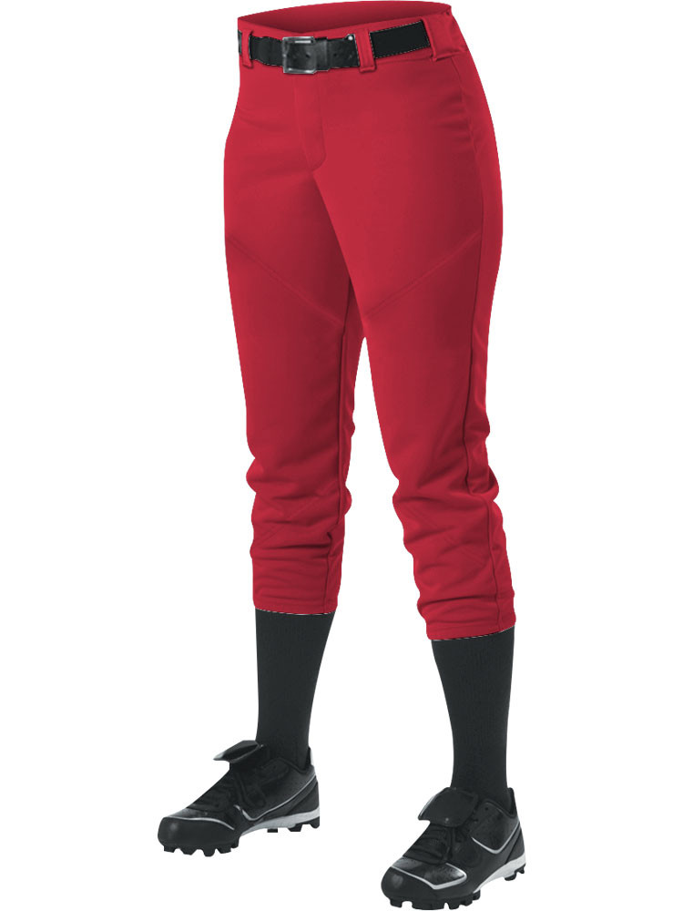 Black With Red Pinstripe Softball Pants Champro Adult Triple Crown