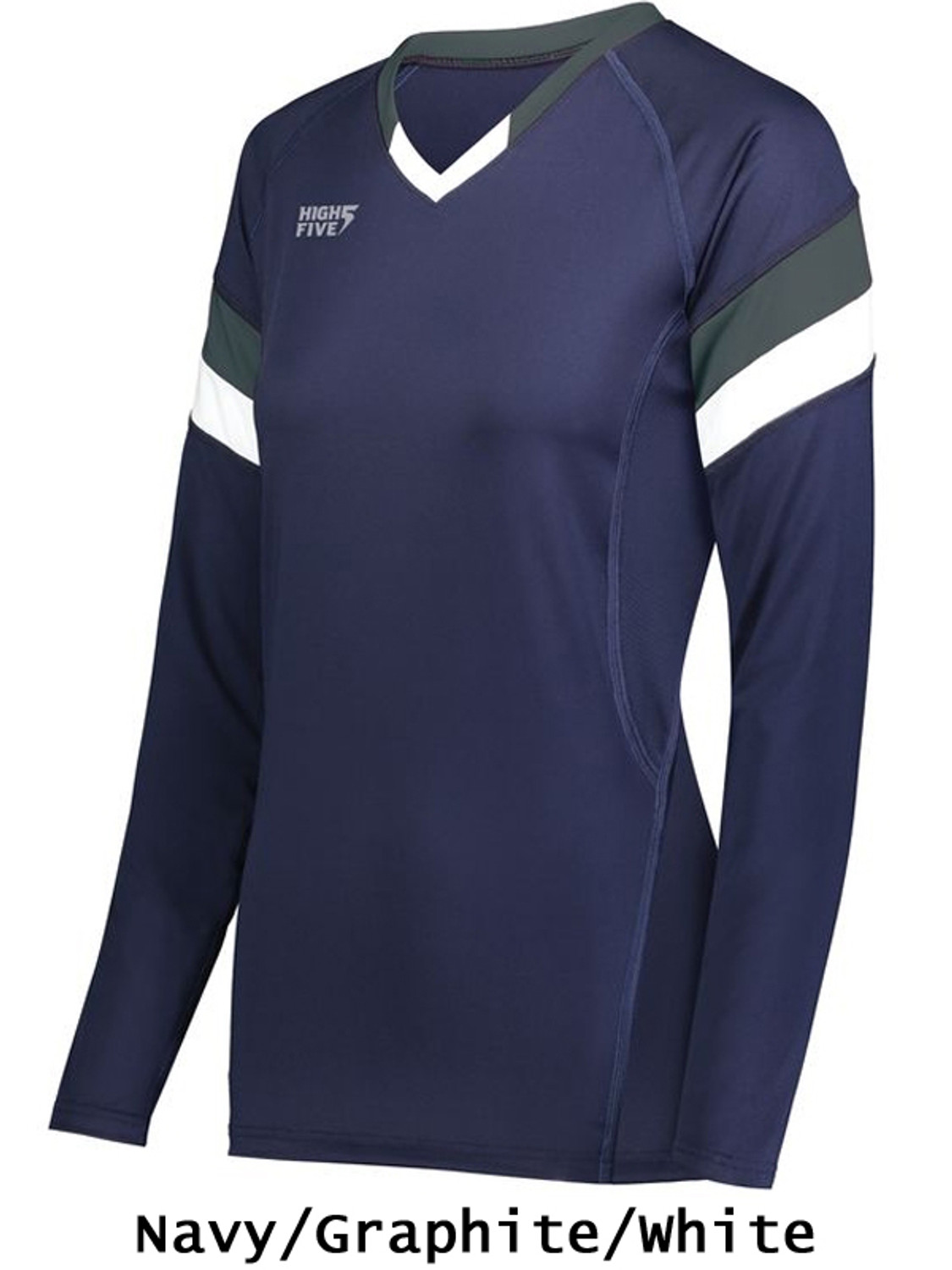 ★ILLIGO★ 129 V-neck Jersey Long Sleeve Navy Girls