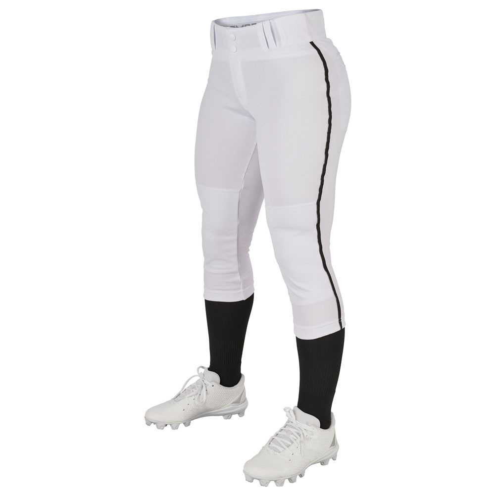 Champro Tournament – Pantaloni Softball Ragazza Vita Bassa In Poliestere TEK-KNIT, Resistenti, Con Cintura Super-Grip