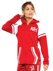 Womens "Flashback" Full Zip Unlined Hooded Warm Up Jacket