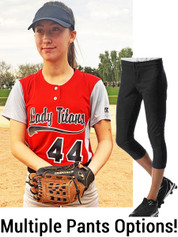 Womens "Storm" Two-Button Softball Uniform Set