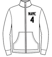 PRINTED Player Name and Number Combo - Upper Chest