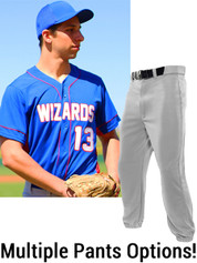 Adult/Youth "Juggernaut" Button Front Baseball Uniform Set