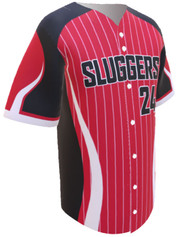 Control Series Premium - Adult/Youth "Slugger" Custom Sublimated Button Front Baseball Jersey