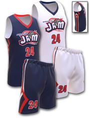 Control Series - Adult/Youth "Falcon" Custom Sublimated Reversible Basketball Set