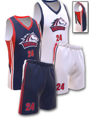 Control Series - Adult/Youth "Panther" Custom Sublimated Reversible Basketball Set