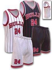 Control Series - Womens/Girls "Chicago" Custom Sublimated Reversible Basketball Set