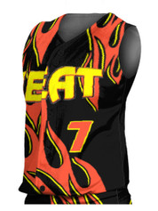 Control Series Premium - Womens/Girls "Flames" Custom Sublimated Sleeveless Button Front Softball Jersey