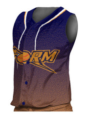 Control Series Premium - Womens/Girls "Long Ball" Custom Sublimated Sleeveless Button Front Softball Jersey