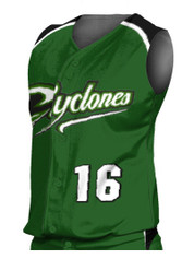 Control Series Premium - Womens/Girls "Mercy Rule" Custom Sublimated Sleeveless Button Front Softball Jersey