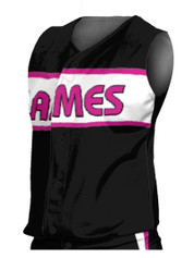 Control Series Premium - Womens/Girls "On Deck" Custom Sublimated Sleeveless Button Front Softball Jersey