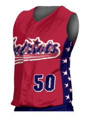 Control Series Premium - Womens/Girls "Stars" Custom Sublimated Sleeveless Button Front Softball Jersey