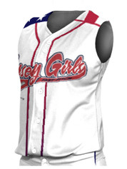 Control Series Premium - Womens/Girls "Revolution" Custom Sublimated Sleeveless Button Front Softball Jersey