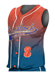Control Series Premium - Womens/Girls "Ombre" Custom Sublimated Sleeveless Button Front Softball Jersey