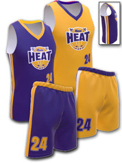 Control Series - Adult/Youth "Heat" Custom Sublimated Reversible Basketball Set