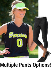 Womens/Girls "Firebolt" Softball Uniform Set