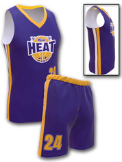 Control Series - Adult/Youth "Heat" Custom Sublimated Basketball Set