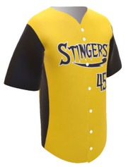 Control Series Premium - Adult/Youth "Stinger" Custom Sublimated Button Front Baseball Jersey