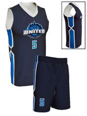 Quick Ship - Adult/Youth "Crossover" Custom Sublimated Basketball Uniform