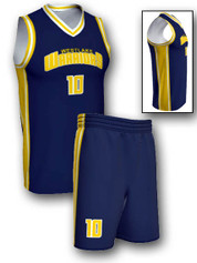 Quick Ship - Adult/Youth "Sky High" Custom Sublimated Basketball Uniform