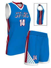 Quick Ship - Womens/Girls "Half Court" Custom Sublimated Basketball Uniform