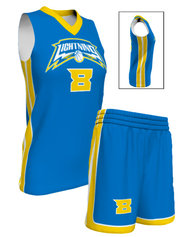 Quick Ship - Womens/Girls "Press" Custom Sublimated Basketball Uniform