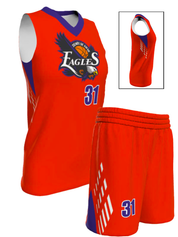 Quick Ship - Womens/Girls "Ringer" Custom Sublimated Basketball Uniform