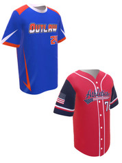 Package Deal #3 -  1 Premium Button Front & 1 Pullover Baseball Jerseys