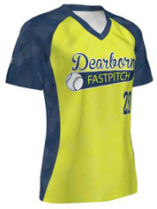 Quick Ship - Womens/Girls "Camo II" Custom Sublimated Softball Jersey-2 Classic Quick Ship Softball Jerseys All Sports Uniforms