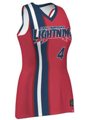 Quick Ship - Womens/Girls "Stripe" Custom Sublimated Sleeveless Softball Jersey-2 Quick Ship Sleeveless Softball Jerseys All Sports Uniforms