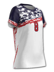 Control Series Premium - Womens/Girls "Freedom (Short Sleeve)" Custom Sublimated Volleyball Jersey Premium Volleyball Jerseys All Sports Uniforms