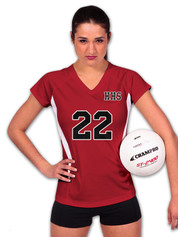 Womens "Spectral" Volleyball Uniform Set with Tight Fit Shorts