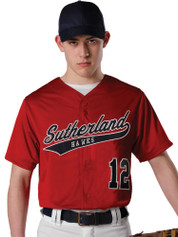 Youth "Lightweight Bat Flip" FAUX Button Front Baseball Jersey
