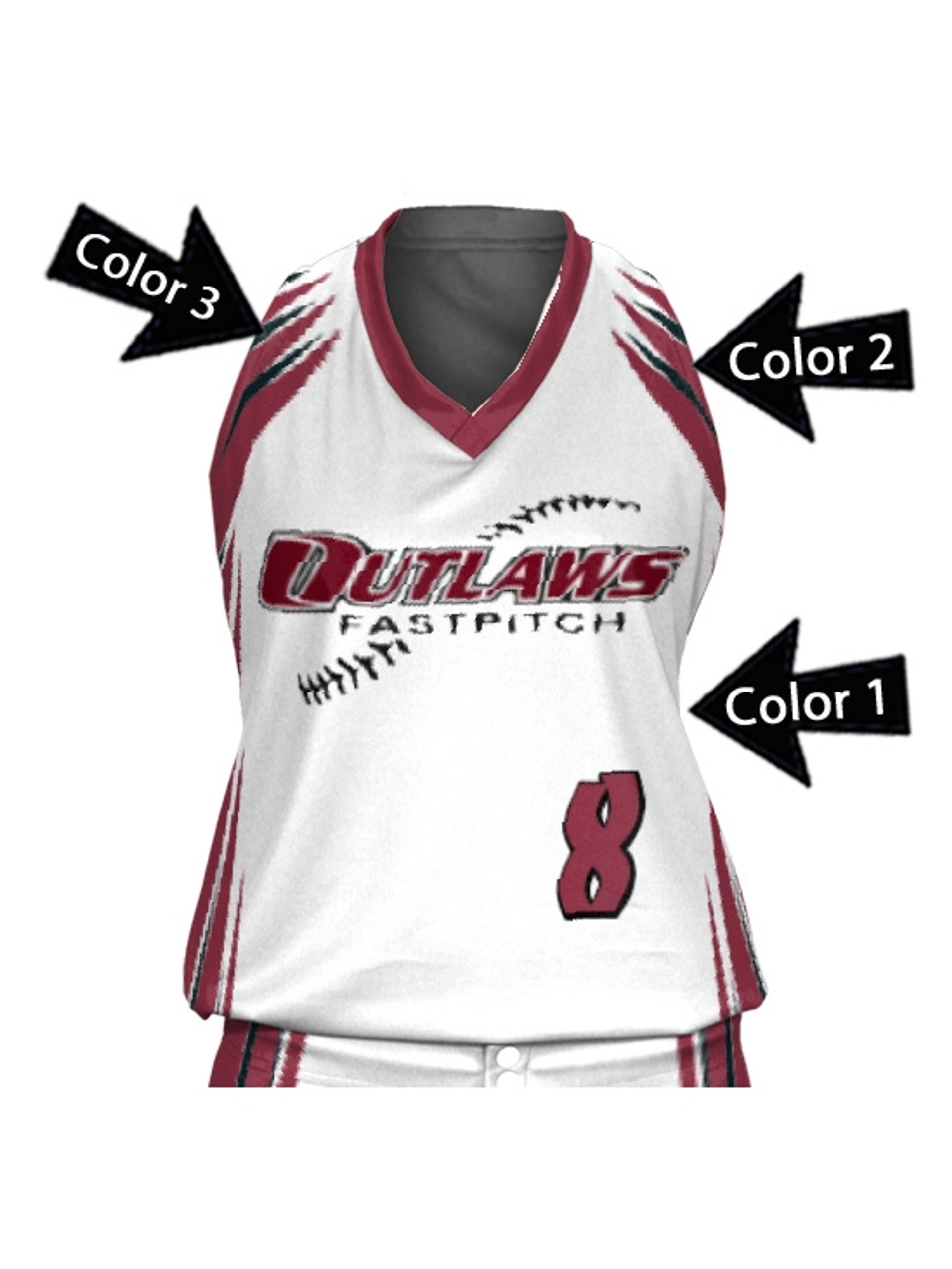 Control Series Premium Womens/Girls "Velocity" Custom Sublimated