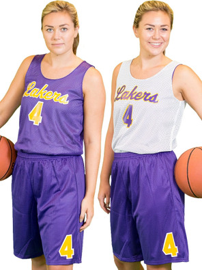 Womens/Girls "Buck" Mesh Reversible Basketball Uniform Set
