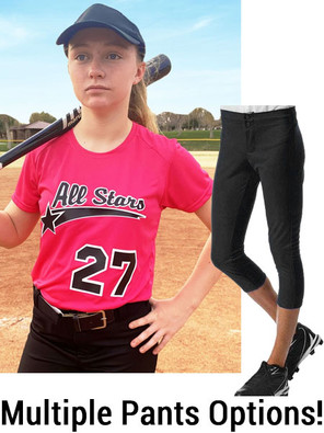 Solid Light Pink Softball/Baseball Pants