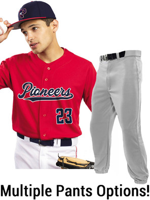 Adult/Youth "Diamond" Button Front Baseball Uniform Set
