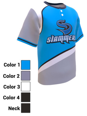 Control Series Premium - Adult/Youth "Storm" Custom Sublimated 2 Button Baseball Jersey
