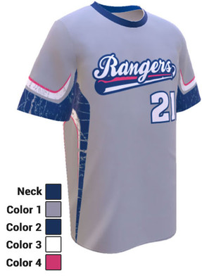 Control Series Premium - Adult/Youth "Distressed" Custom Sublimated Baseball Jersey