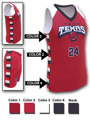 Control Series - Adult/Youth "Patriot" Custom Sublimated Basketball Set