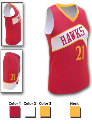 Control Series - Adult/Youth "Hawk" Custom Sublimated Basketball Set