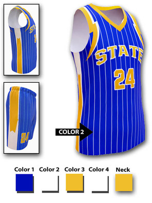 Control Series - Adult/Youth "Warrior" Custom Sublimated Basketball Set