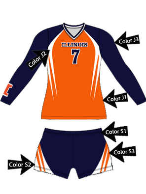 Control Series Premium - Womens/Girls "Renegade" Custom Sublimated Volleyball Set