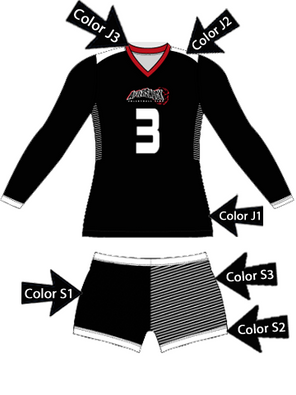 Control Series Premium - Womens/Girls "Swift" Custom Sublimated Volleyball Set