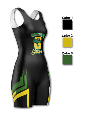 Womens "Tomb" Custom Sublimated Wrestling Singlet