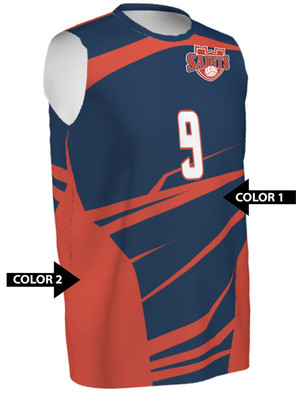 Quick Ship Plus - Adult/Youth "Cut Shot" Custom Sublimated Sleeveless Volleyball Jersey