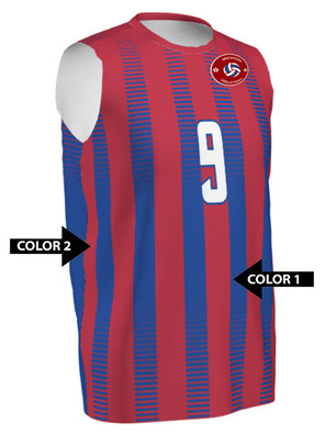 Quick Ship Plus - Adult/Youth "Back Row" Custom Sublimated Sleeveless Volleyball Jersey