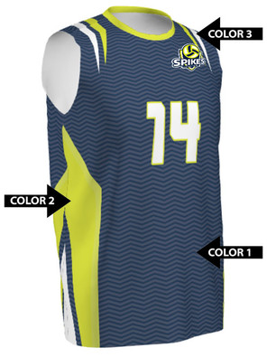 Quick Ship Plus - Adult/Youth "Attack" Custom Sublimated Sleeveless Volleyball Jersey